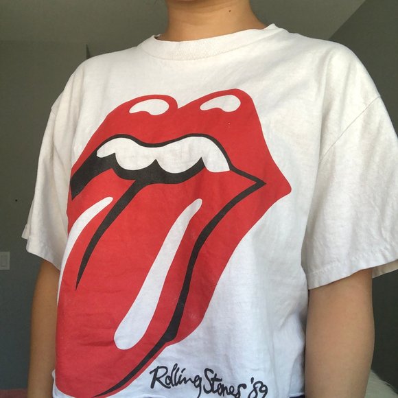 Brandy Melville The Rolling Stones Cropped Tee - Picture 1 of 3